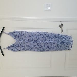 Bardot floral embroidered midi dress.